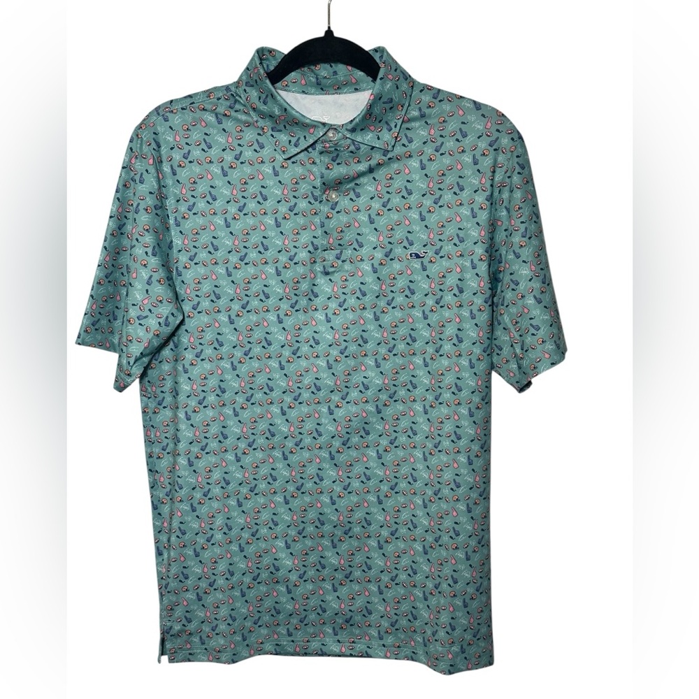 Vineyard Vines Performance Football‎ Micro Perfect Polo Mermaid Size XS Preppy